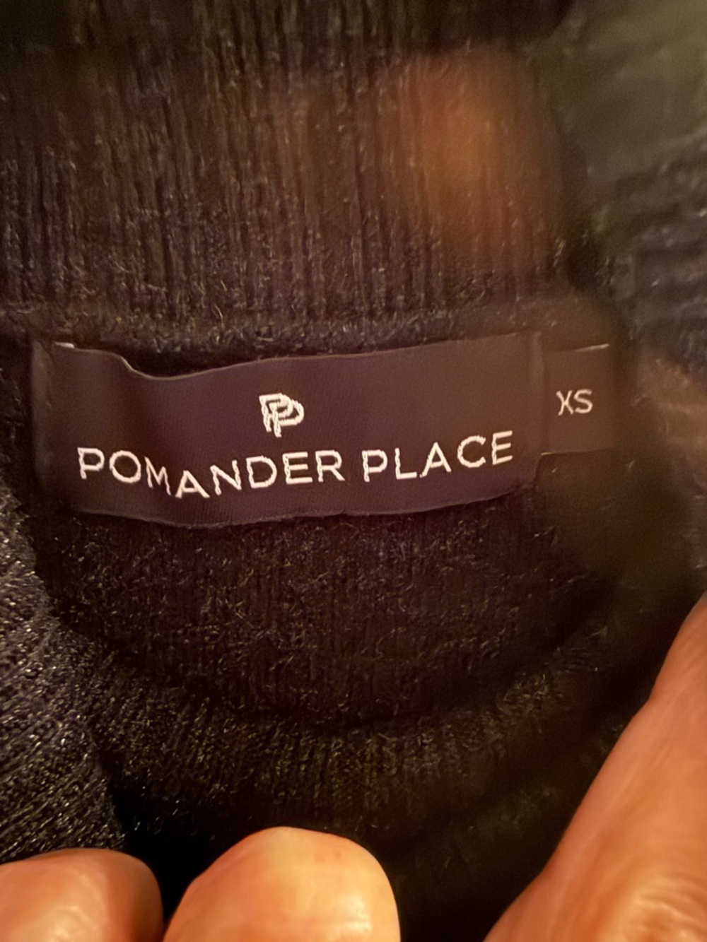 Pomander Place Black Knit Top with Ribbed Texture - Picture 2 of 4